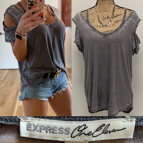 Express Tops - Express One Even Cut Out Tee